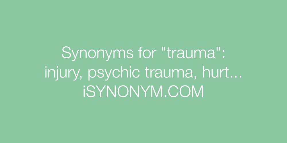 Synonyms trauma