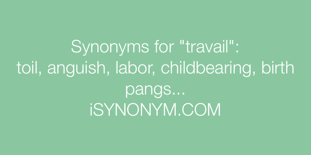 Synonyms travail