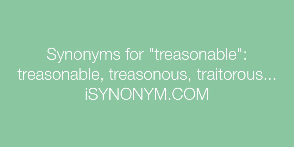 Synonyms treasonable