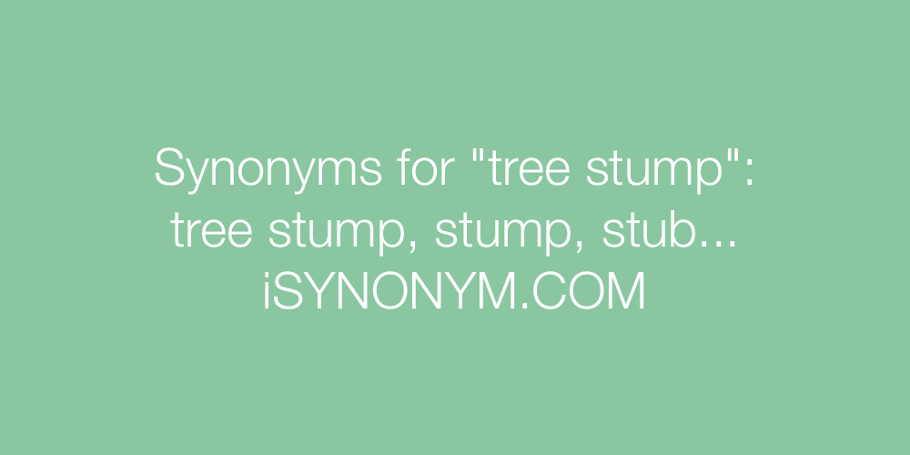 Synonyms tree stump