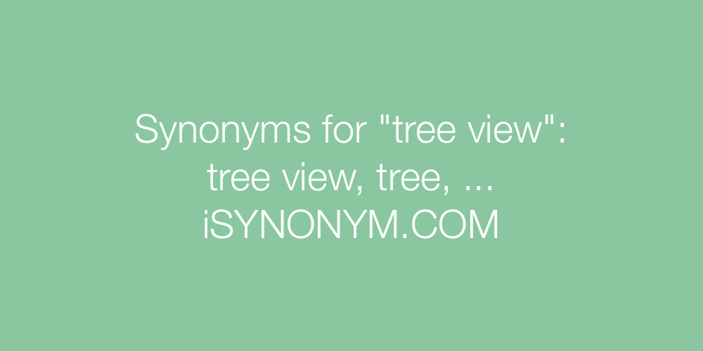 Synonyms tree view