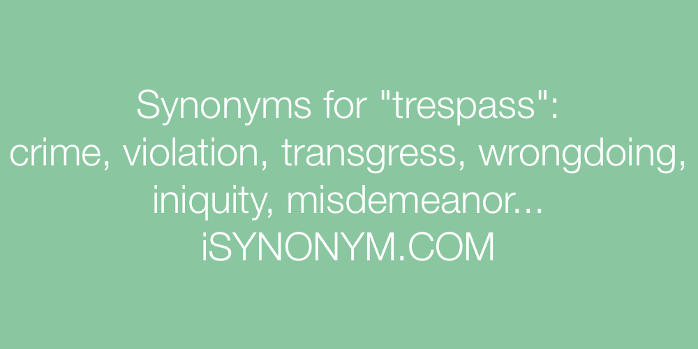 Synonyms trespass