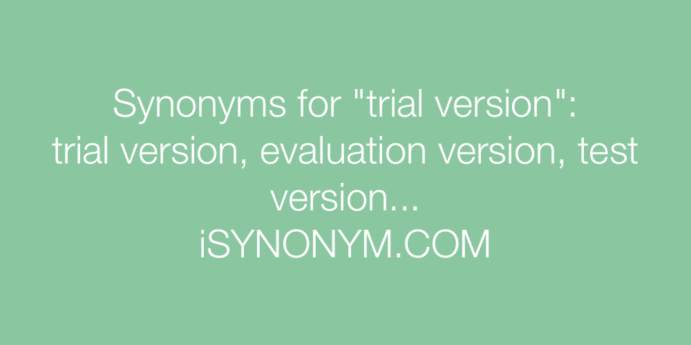 Synonyms trial version