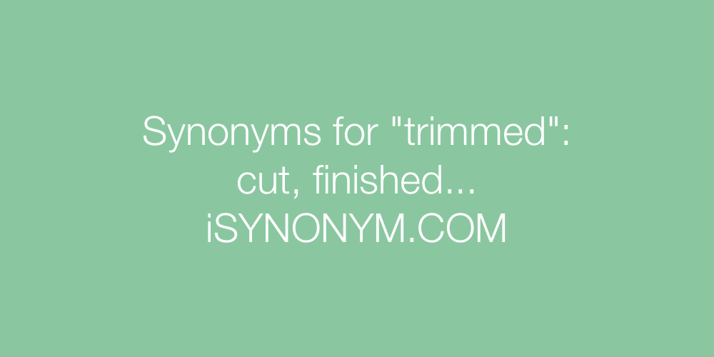 Synonyms trimmed