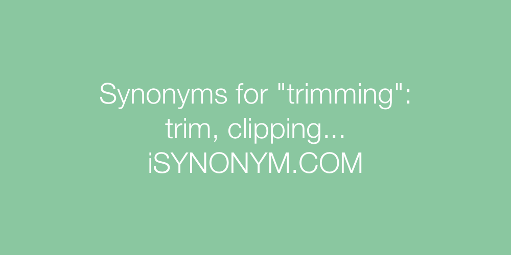 Synonyms trimming