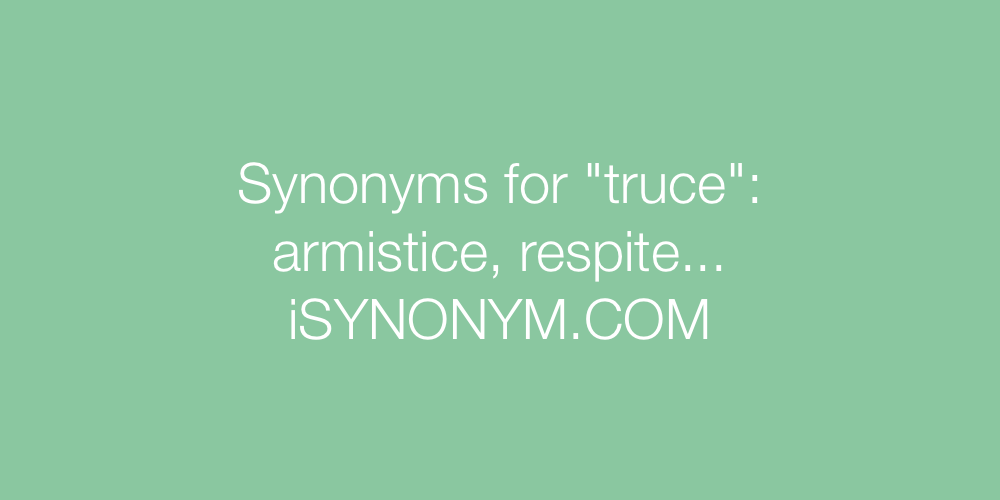 Synonyms truce