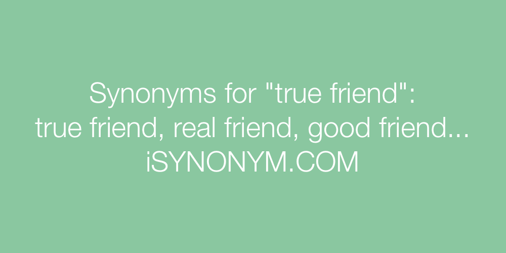 Synonyms true friend