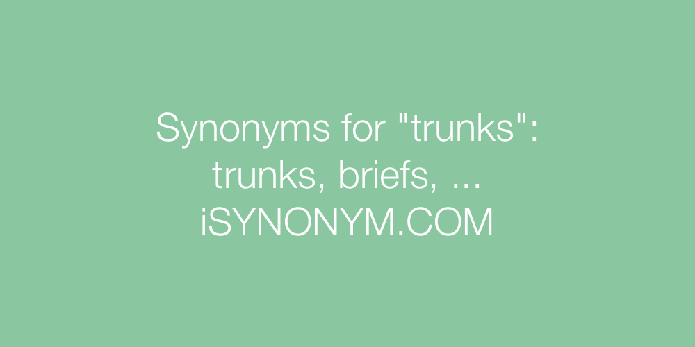 Synonyms trunks