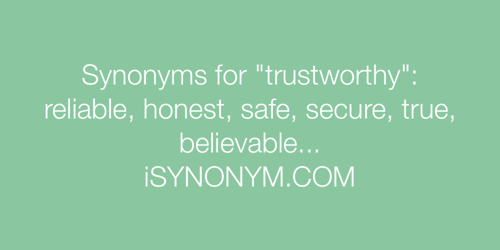Synonyms trustworthy