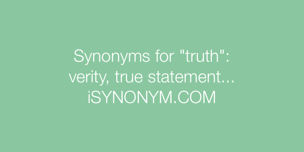 Synonyms truth