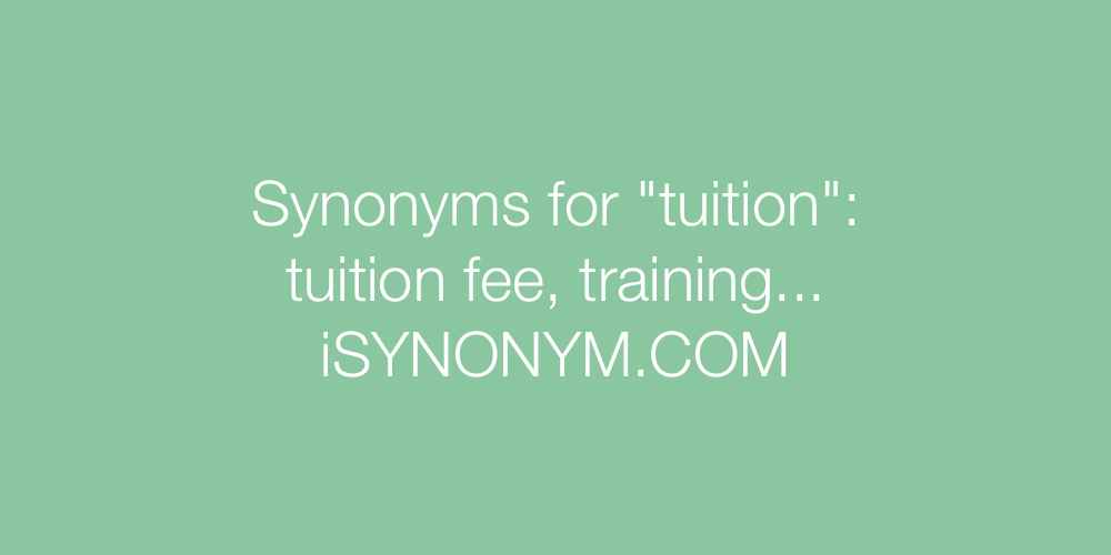 Synonyms tuition