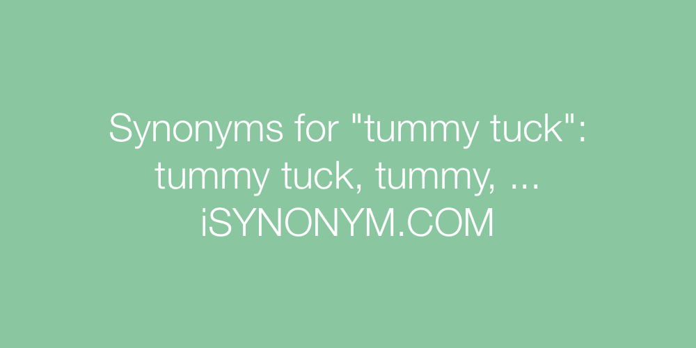 Synonyms tummy tuck