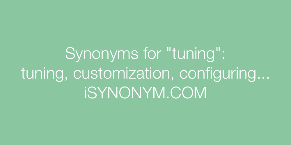 Synonyms tuning