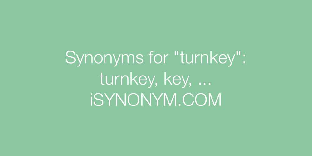 Synonyms turnkey