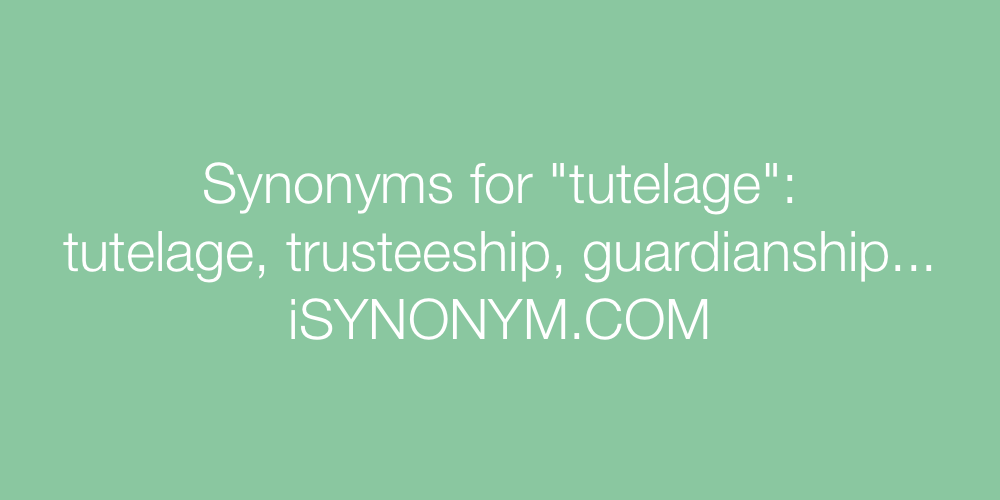 Synonyms tutelage