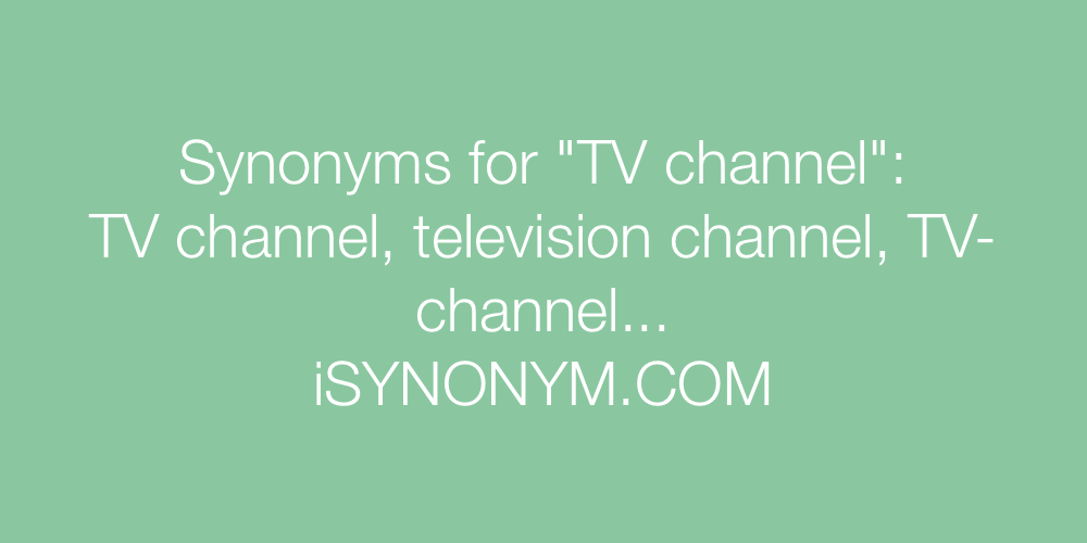Synonyms TV channel