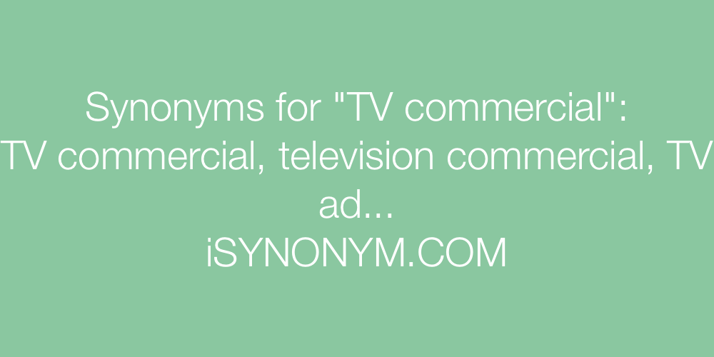 Synonyms TV commercial