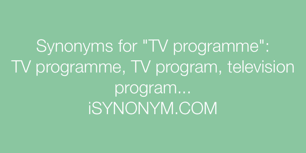 Synonyms TV programme