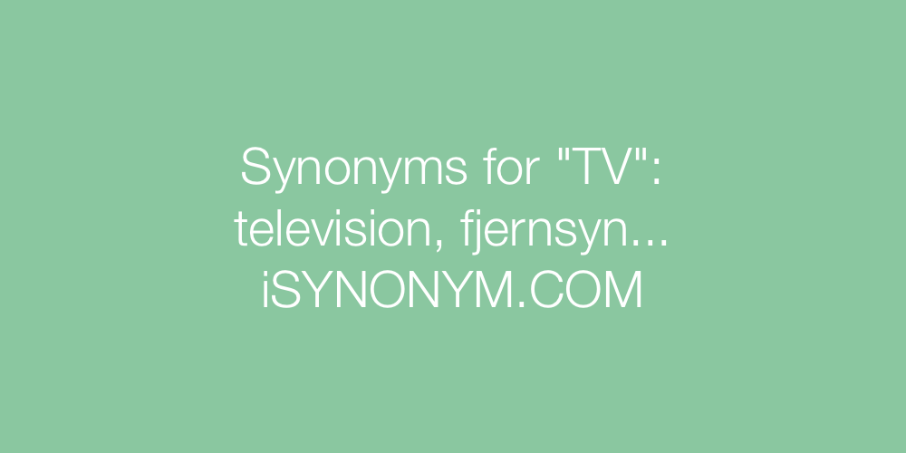 Synonyms TV