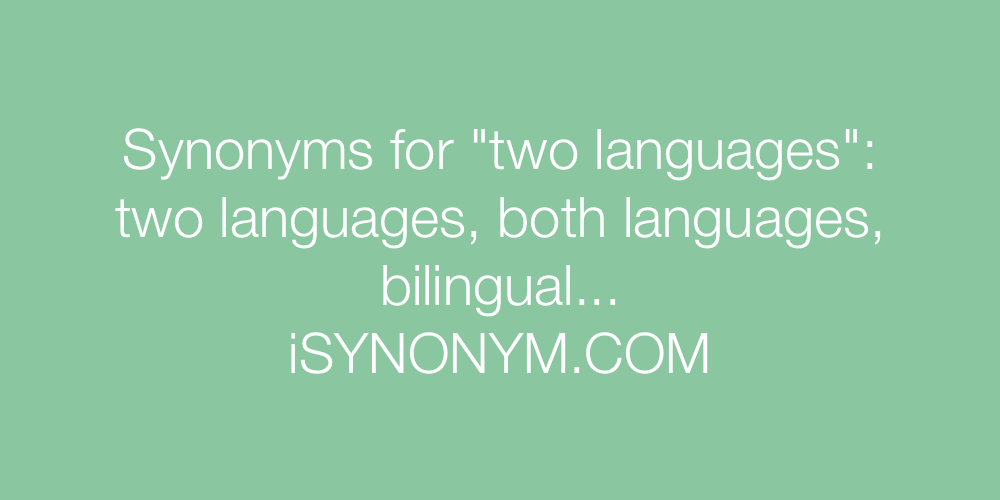 Synonyms two languages