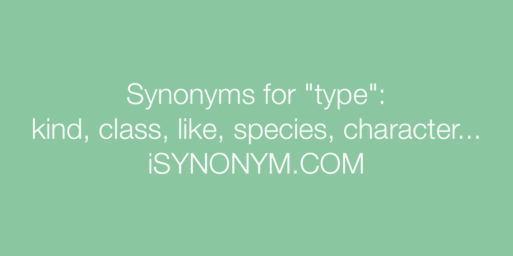Synonyms type