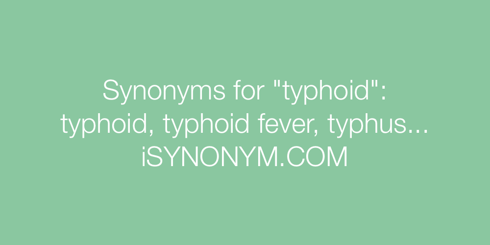 Synonyms typhoid
