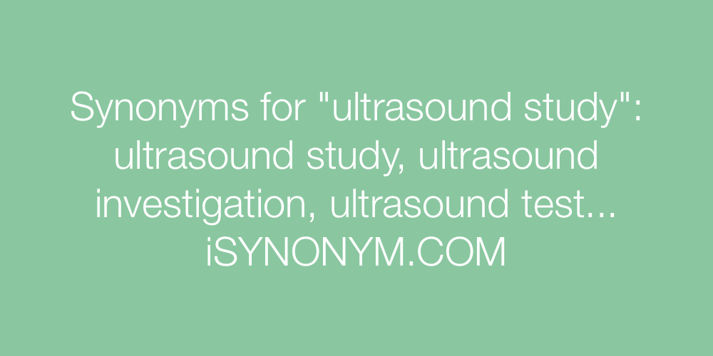 Synonyms ultrasound study
