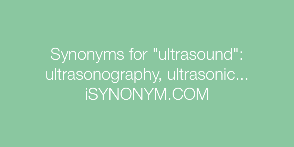 Synonyms ultrasound