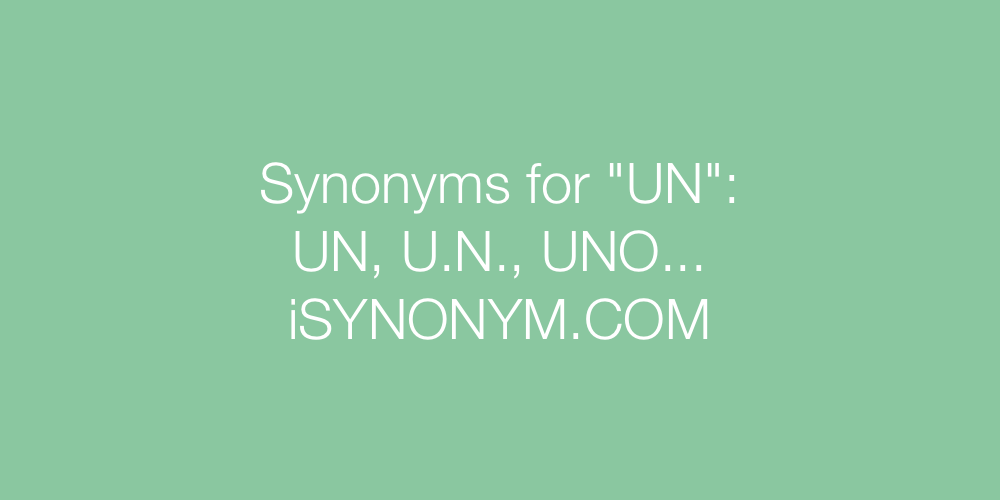Synonyms UN