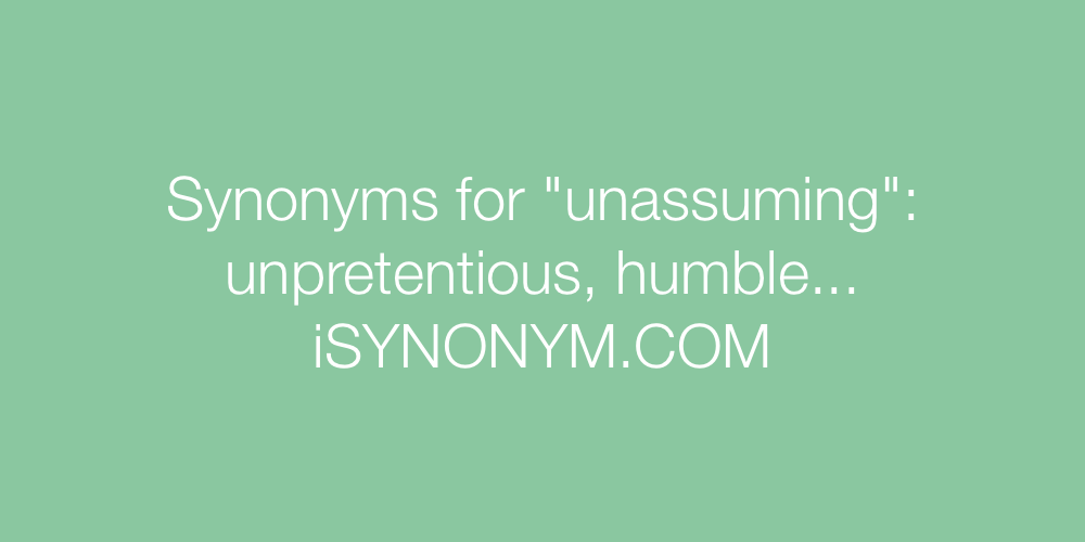 Synonyms unassuming