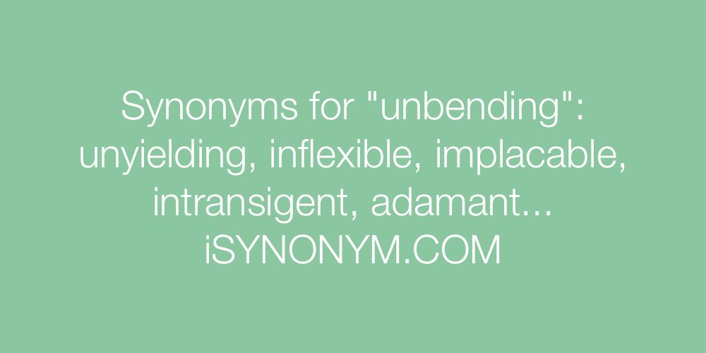 Synonyms unbending