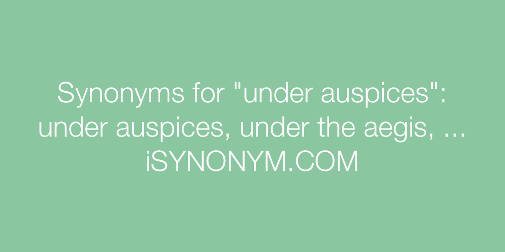 Synonyms under auspices