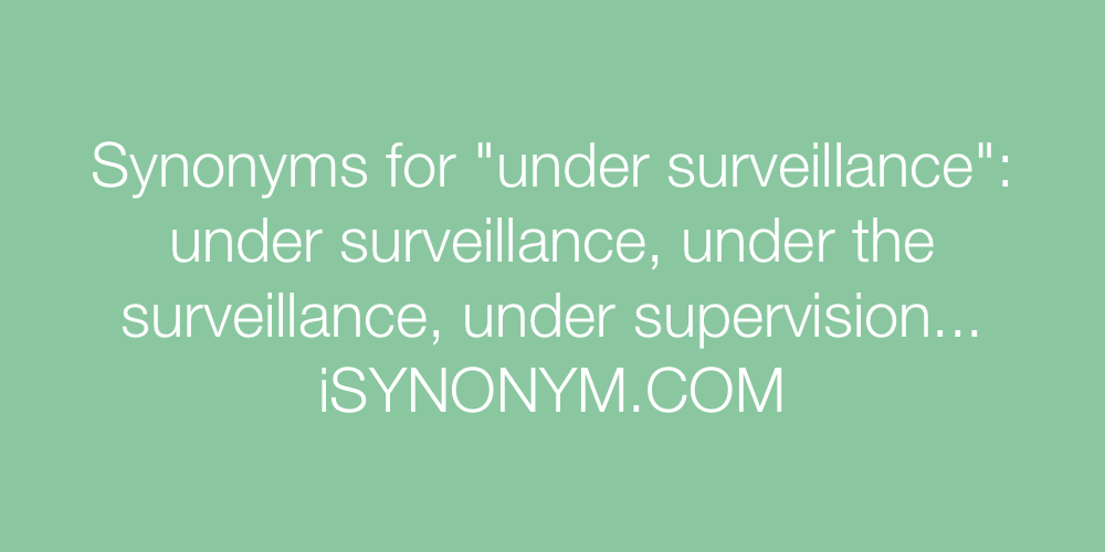 Synonyms under surveillance