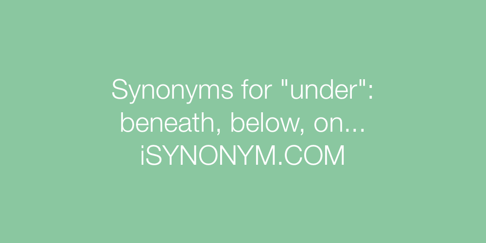 Synonyms under