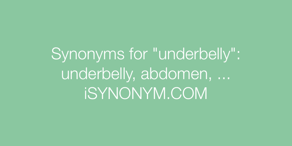 Synonyms underbelly