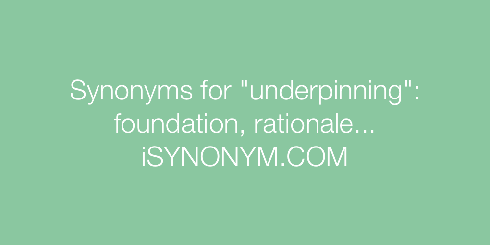 Synonyms underpinning