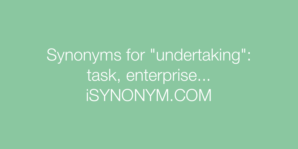 Synonyms undertaking