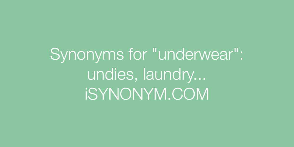 Synonyms underwear