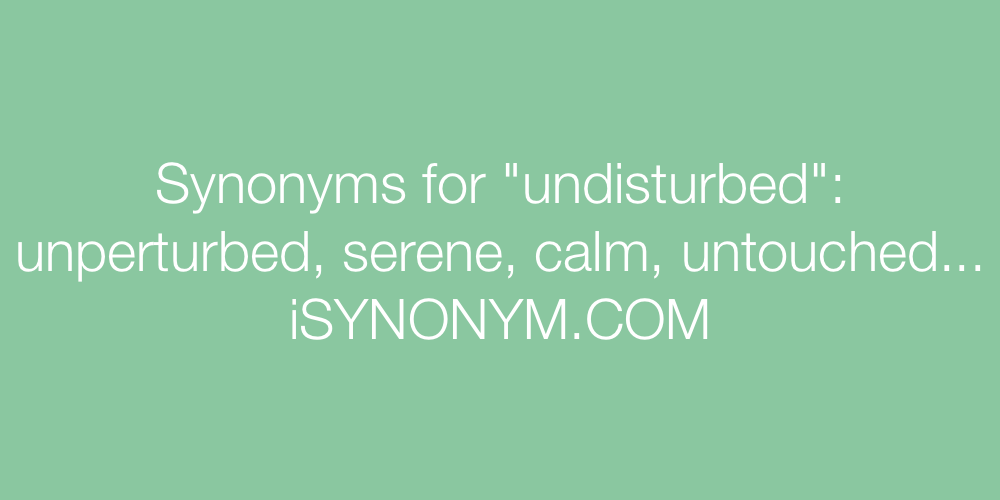 Synonyms undisturbed