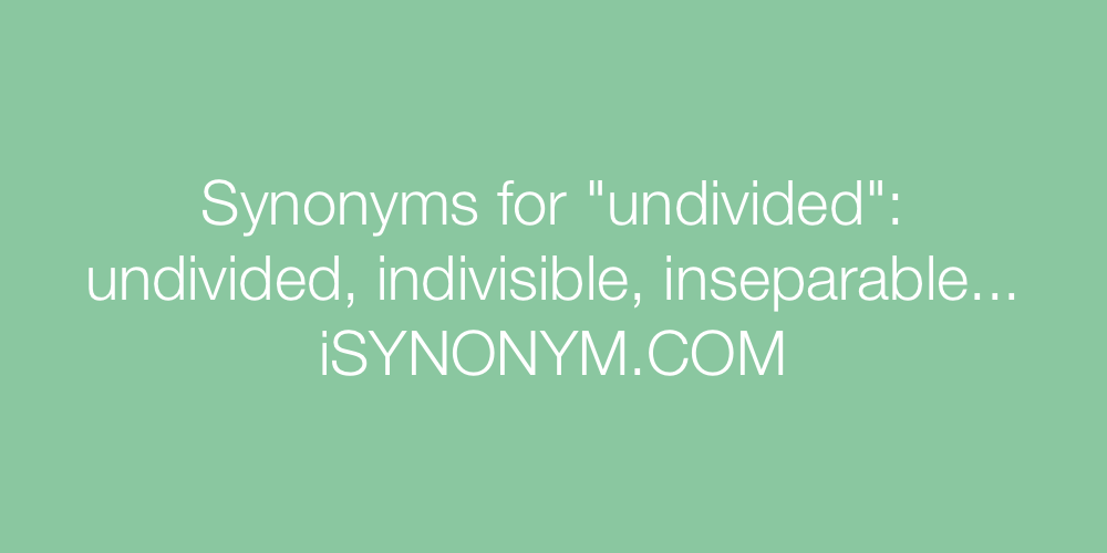 Synonyms undivided