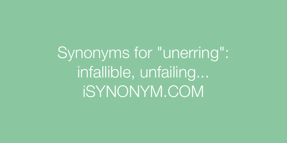 Synonyms unerring