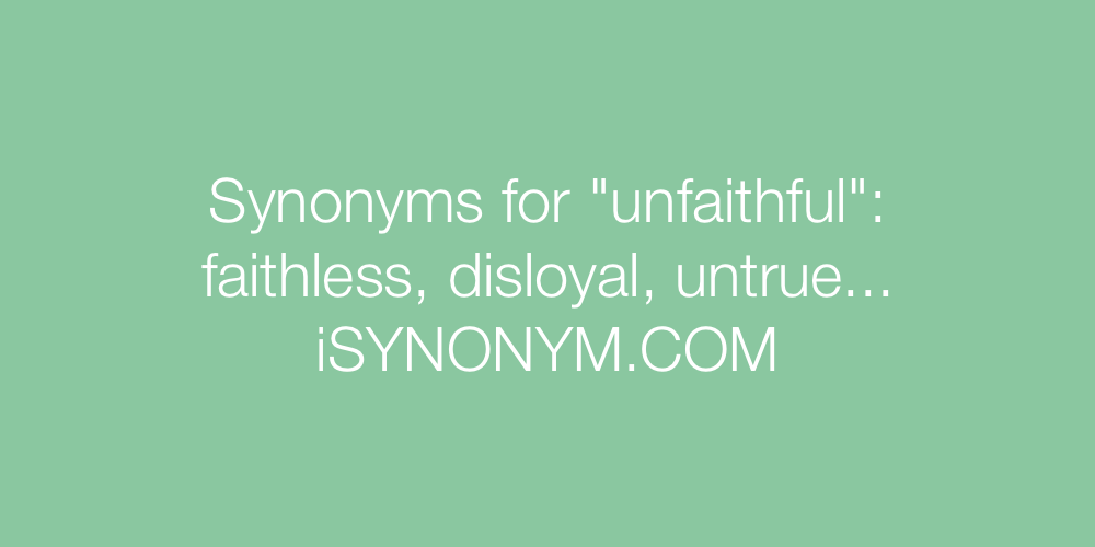 Synonyms unfaithful