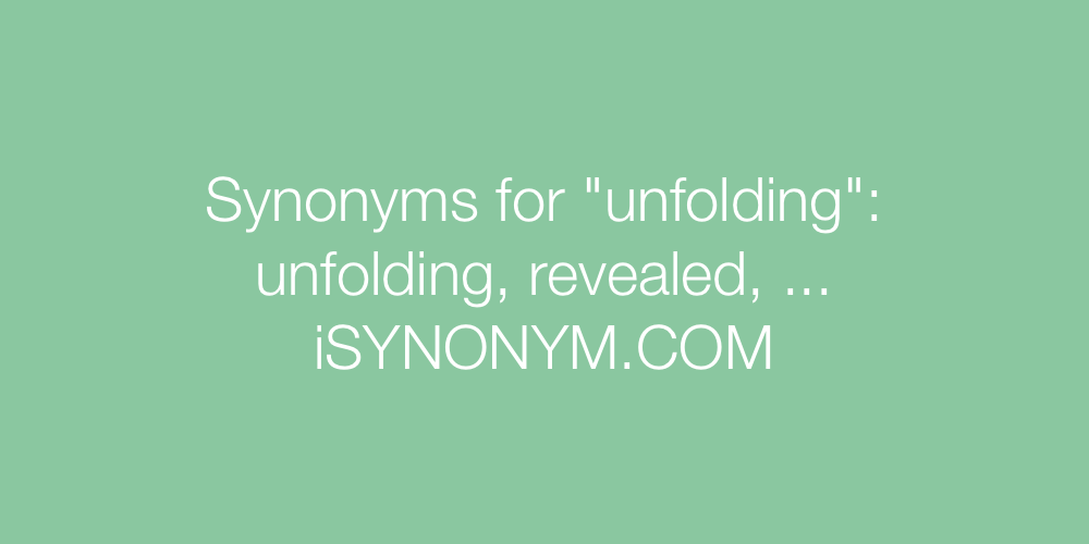 Synonyms unfolding