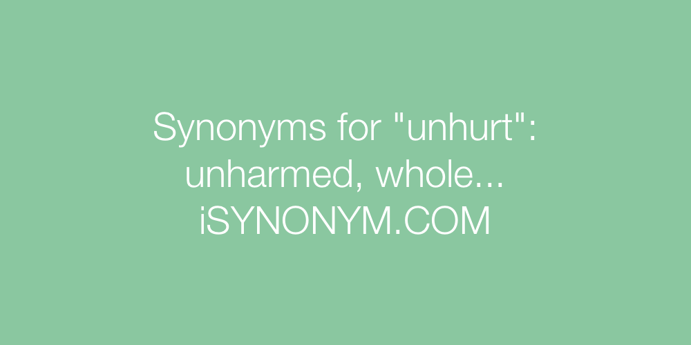 Synonyms unhurt