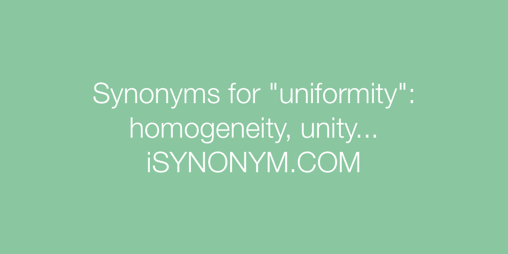 Synonyms uniformity