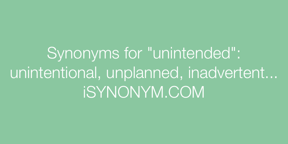 Synonyms unintended