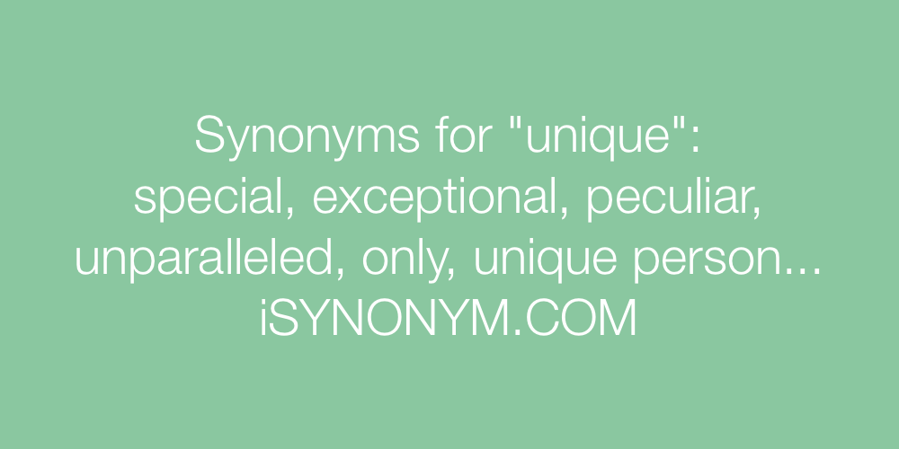 Synonyms unique