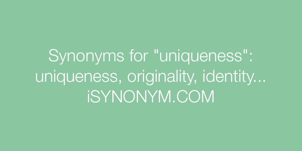 Synonyms uniqueness
