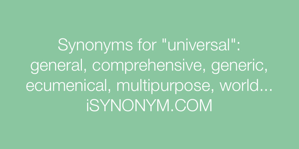 Synonyms universal