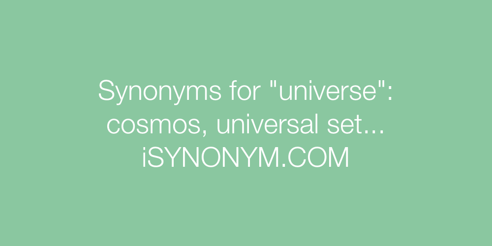 Synonyms universe